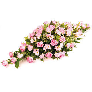 Rose and Freesia Casket Spray